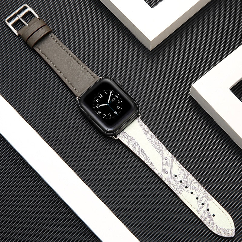 Leather strap for apple watch