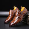 Leather shoes men Gingham