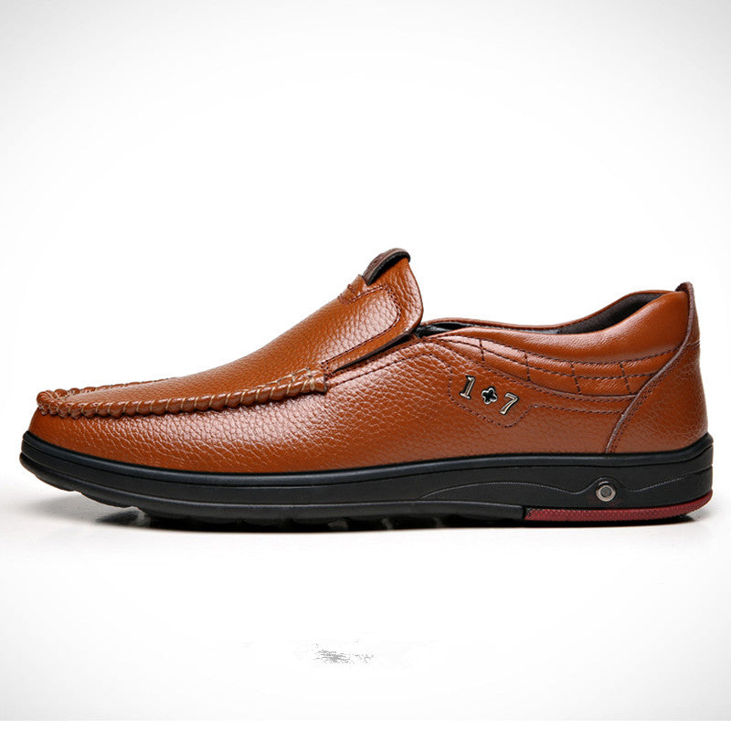 new spring men's leather casual shoes