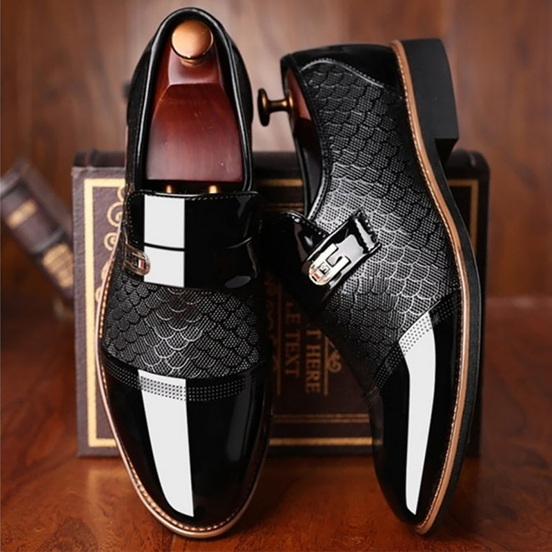 Men's shoes Leather Embossing Classic Fashion shoes