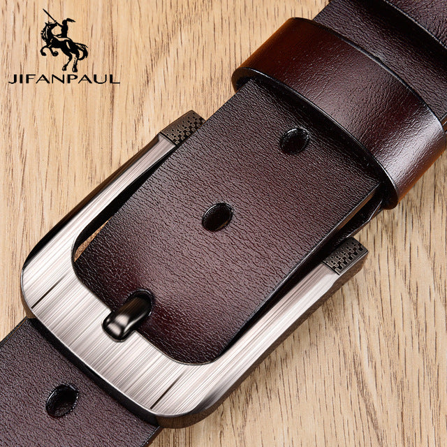 JIFANPAUL Brand Genuine Men's Leather Fashion Belt