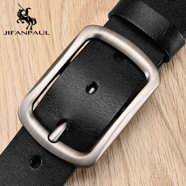 JIFANPAUL Brand Genuine Men's Leather Fashion Belt