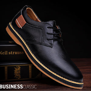 Brogue Lace Up Flats Male Casual Shoes