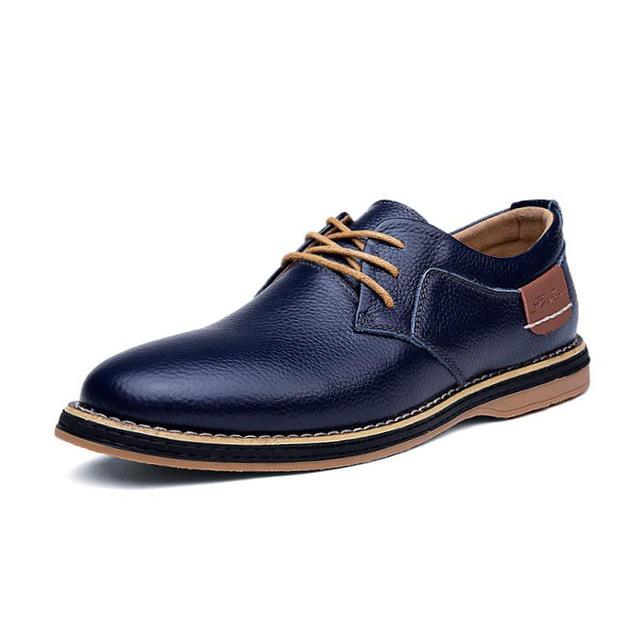 Brogue Lace Up Flats Male Casual Shoes