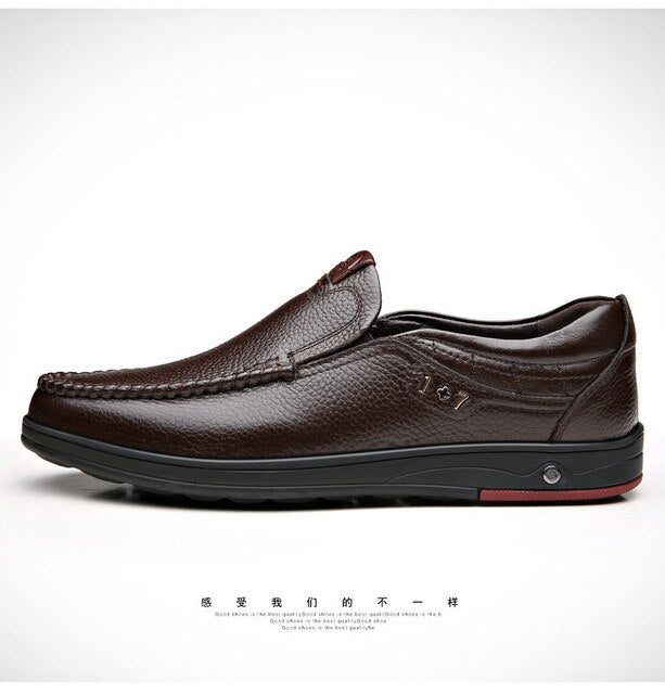 new spring men's leather casual shoes