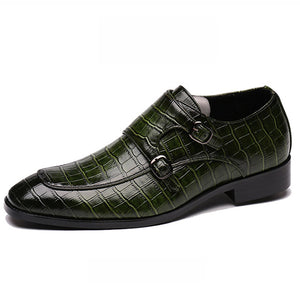 Leather shoes men Gingham