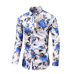 New Autumn New Long Sleeve Flowers Rose Shirts