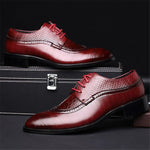 Mens Dress Shoes Fashion Pointed Toe Lace Up Men's Business Shoes