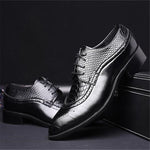 Mens Dress Shoes Fashion Pointed Toe Lace Up Men's Business Shoes