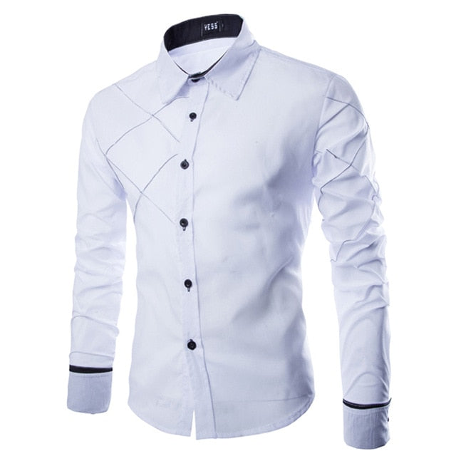 Autumn New Brand Business Men's Slim Fit  shirt