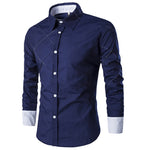 Autumn New Brand Business Men's Slim Fit  shirt