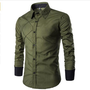 Autumn New Brand Business Men's Slim Fit  shirt