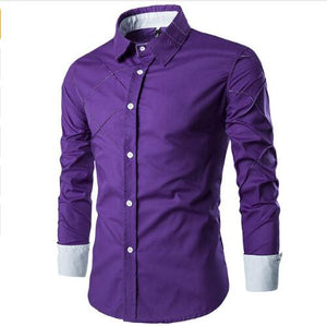 Autumn New Brand Business Men's Slim Fit  shirt