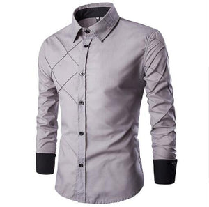 Autumn New Brand Business Men's Slim Fit  shirt