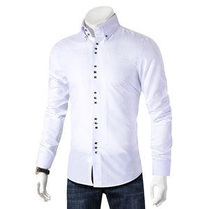 Long Sleeve Slim Fit Men's Casual Button-Down Shirt