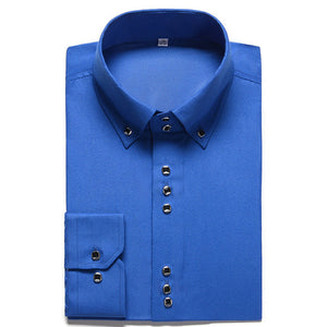 Long Sleeve Slim Fit Men's Casual Button-Down Shirt