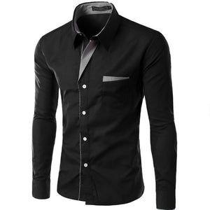 Hot Sale New Fashion Camisa Masculina Long Sleeve Shirt Men Slim fit Design Formal Casual Brand Male Dress Shirt Size M-4XL