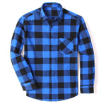 100% Cotton Flannel Men's Plaid Shirt Slim Fit Spring Autumn Male Brand Casual Long Sleeved Shirts Soft Comfortable 4XL