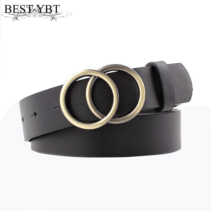 Imitation leather Alloy Pin Buckle Belt