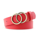 Imitation leather Alloy Pin Buckle Belt