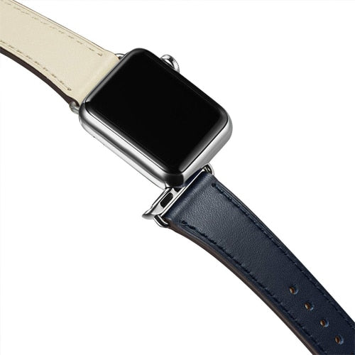 Genuine leather loop strap for apple watch