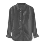 Men's Baggy Solid Cotton Linen Long Sleeve Shirt