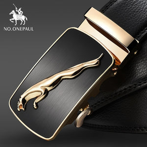 Brand Fashion Automatic Buckle  Leather Belt