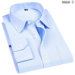 Large Size Men's Business Casual Long Sleeved Shirt