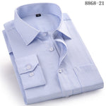 Large Size Men's Business Casual Long Sleeved Shirt