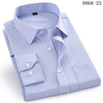 Large Size Men's Business Casual Long Sleeved Shirt