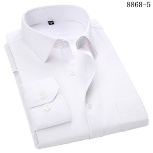 Large Size Men's Business Casual Long Sleeved Shirt