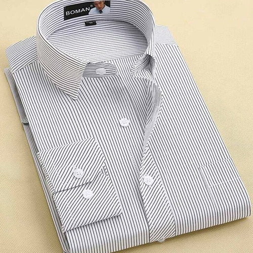 Long Sleeve Slim Brand Man Shirts