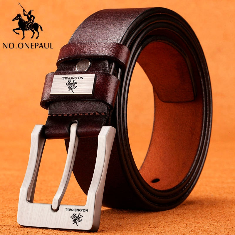 cow genuine leather luxury strap male belts