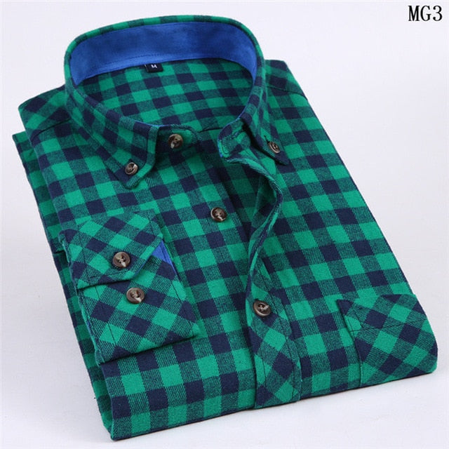 Hommes flanelle long sleeve shirt