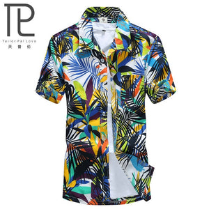 Mens Hawaiian Shirt ,Printed Beach Shirts Short Sleeve