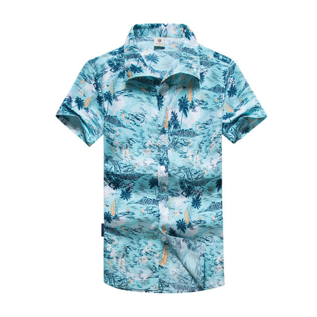 Mens Hawaiian Shirt ,Printed Beach Shirts Short Sleeve