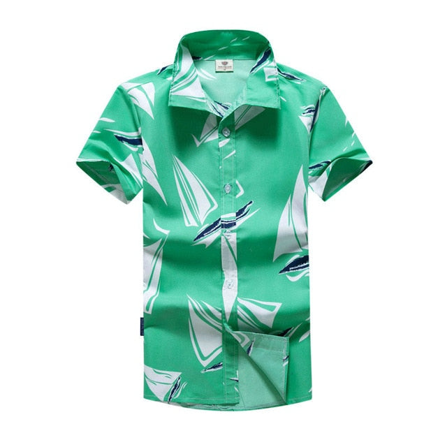 Mens Hawaiian Shirt ,Printed Beach Shirts Short Sleeve