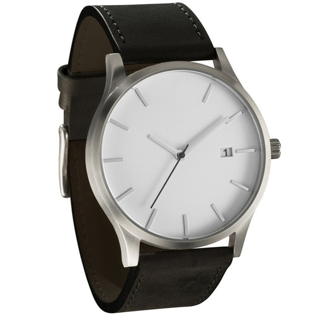 Minimalistic Watches For Men Wrist Watches Leather Clock