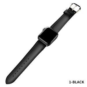 Brown Leather Band Loop Strap For Apple Watch