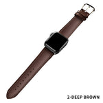 Brown Leather Band Loop Strap For Apple Watch